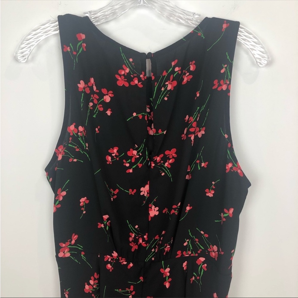 NWT J.Crew Ruched-waist dress in falling floral Black Size 14 - Picture 7 of 8